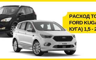 Расход топлива Ford Kuga (Форд Куга): 1,5-2,5 + отзывы владельцев