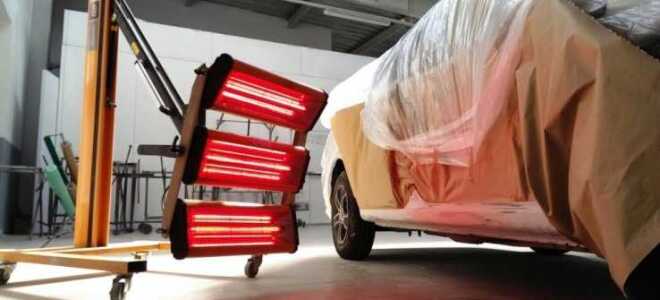 Альтернатива ОСК: инфракрасная лампа для сушки авто после покраски