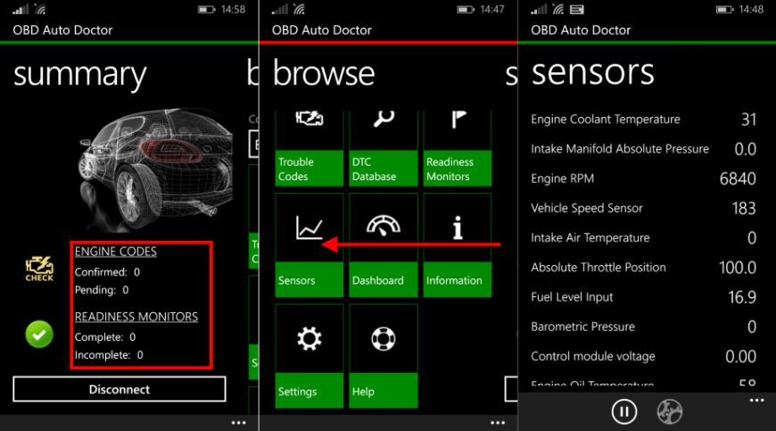 Приложение OBD II Auto Doctor